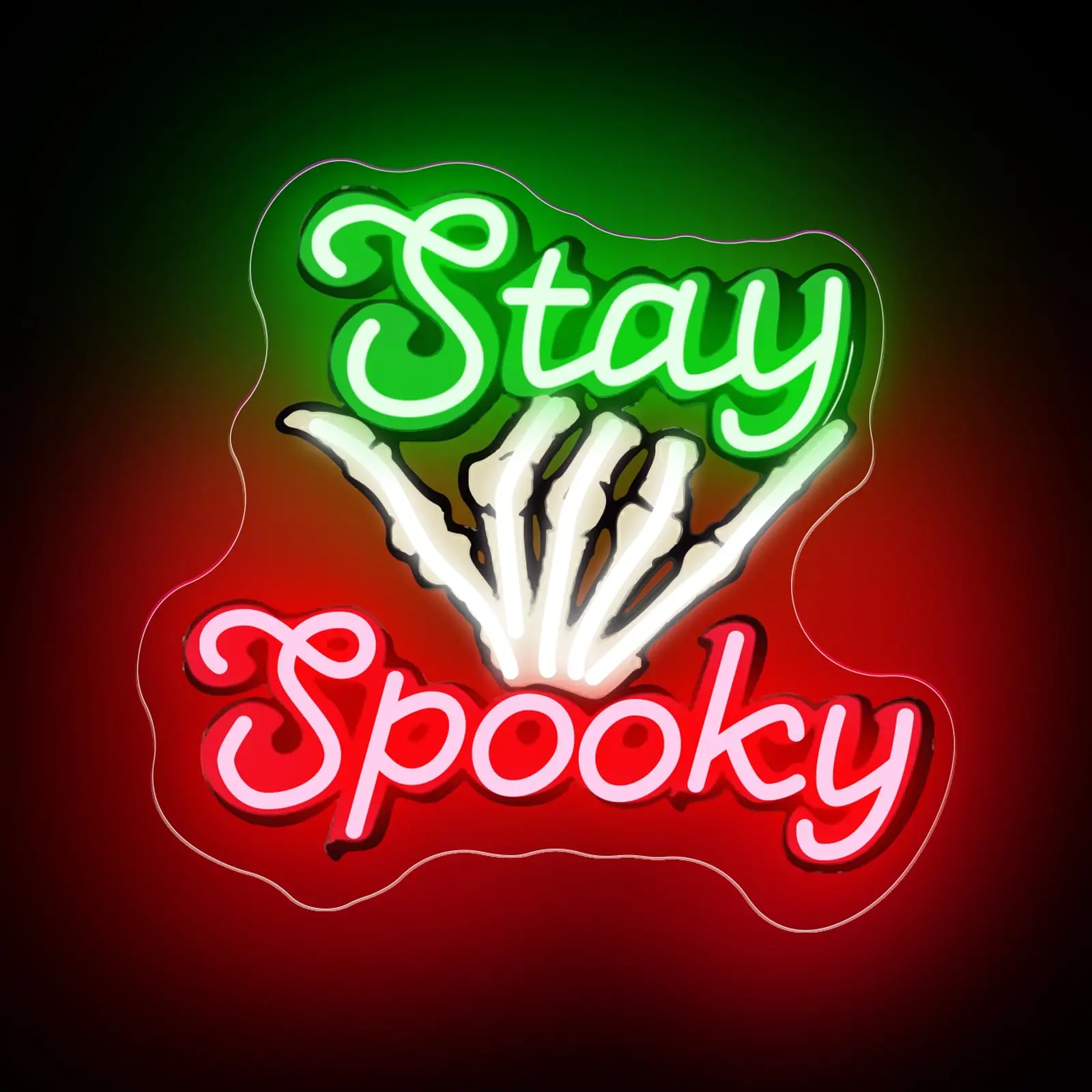 البقاء مخيف النيون الأشعة فوق البنفسجية طباعة مصباح ليد ديكور القوطية ل هدية شخصية غرفة نوم رجل كهف البيرة بار نادي غرفة الألعاب هالوين P