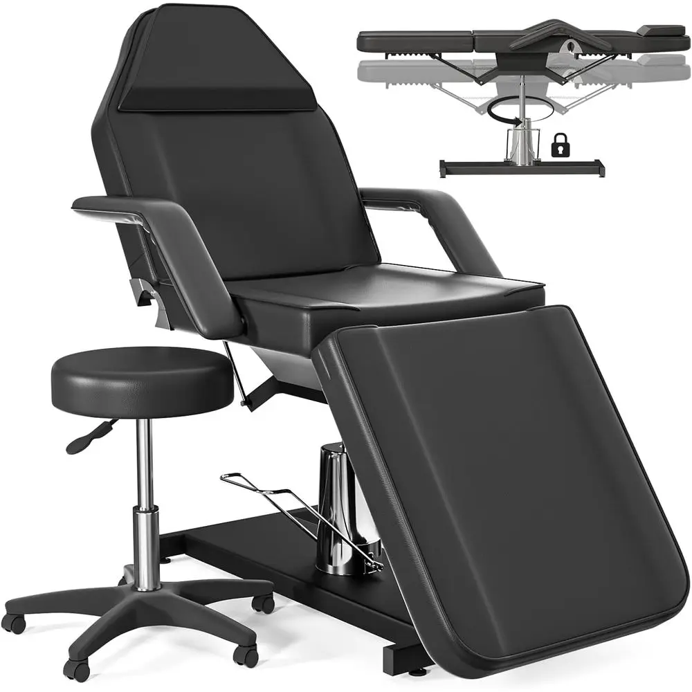 

Hydraulic Tattoo Chair Bed or Client Spa Bed with Stool Height Adjustable acial Beds or Esthetician Chair Aesthetic Treaent Tabl