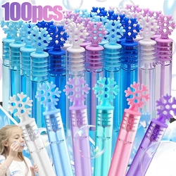 100/10PCS Mini Bubble Tube Toy Snowflake Wand Tube Empty Bottle Baby Shower Wedding Birthday Party Decoration Christmas Gifts