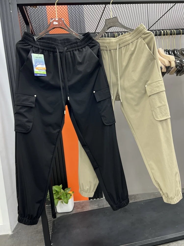 

Lightweight Qui-Dry Breathable Men's Slim Fit Cargo Pants Spring Summer New Sle Faionable Urban Long Trousers