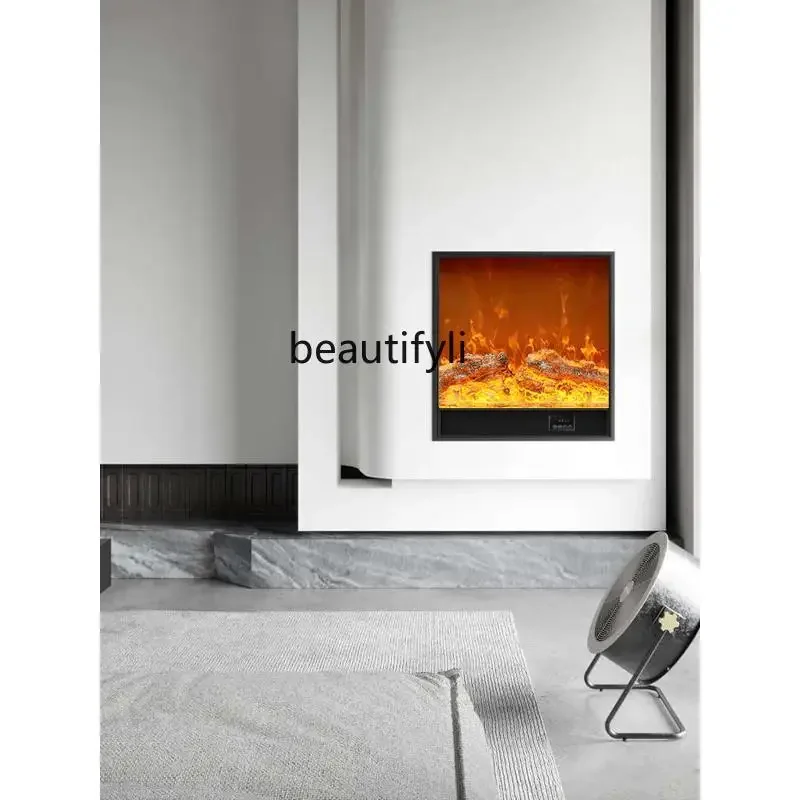 yh Custom Electronic Fireplace Simulation Flame Decorative Cabinet Heater Home Living Room Embedded TV Fireplace Core