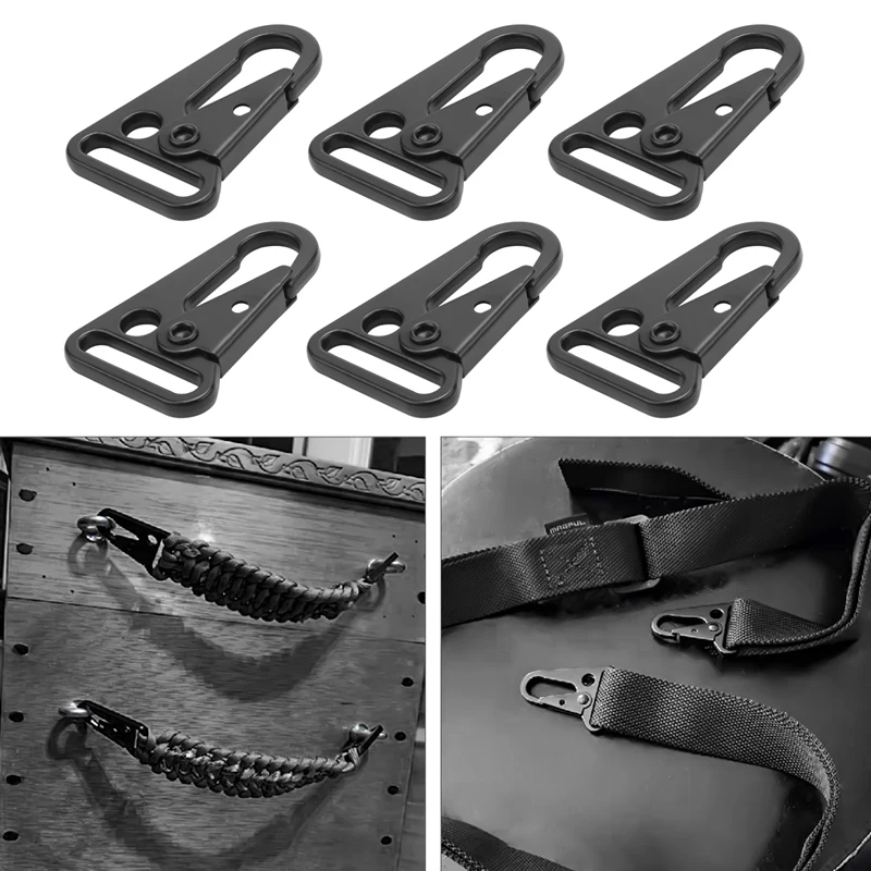 15 Pcs bocca allargata Clip Sling Clasp Olecranon Hook per Sling outdoor Bag zaino, moschettone portachiavi moschettoni