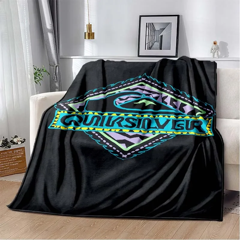 Tavola da surf Quiksilver Logo del marchio flanella morbida coperta calda coperta retrò letto camera da letto soggiorno divano coperta portatile da