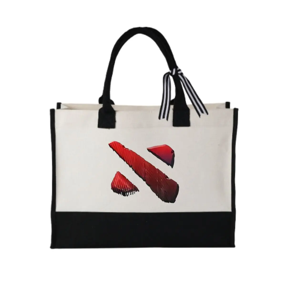 

Сумка из холста Red Shards с абстрактным искусством в стиле пэчворк для выходных