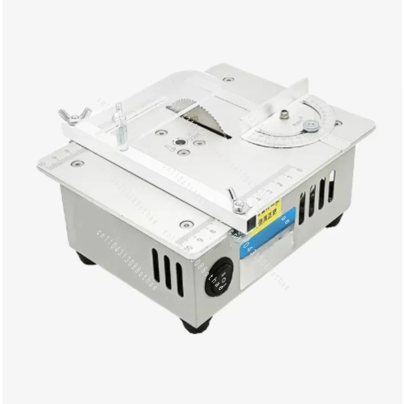Micro Table Saw With 4 Sets Saw Blades Dual Motor Control 7 Speed 96w Portable Precision Table Saw Height Adjustable 0.1-15mm