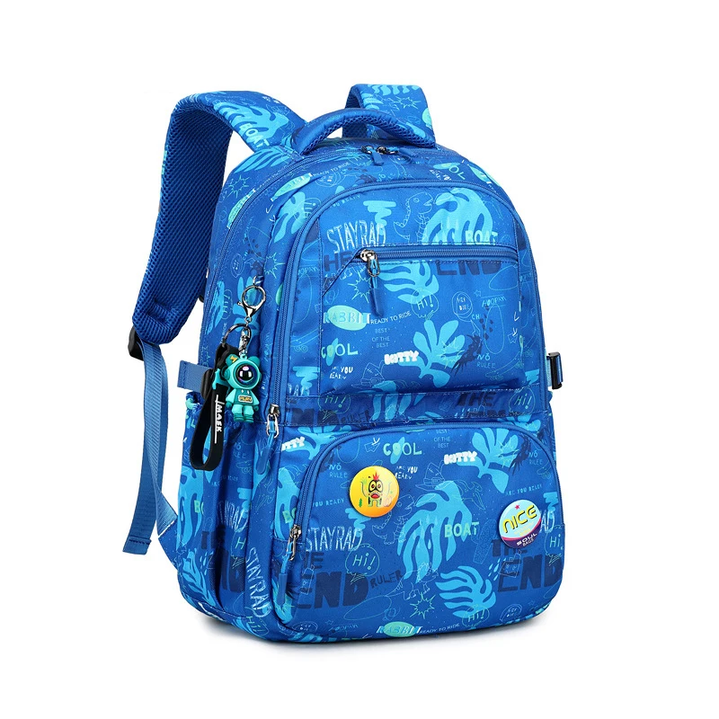 Mochila escolar de dibujos animados para niños y adolescentes, morral impermeable para libros de primaria