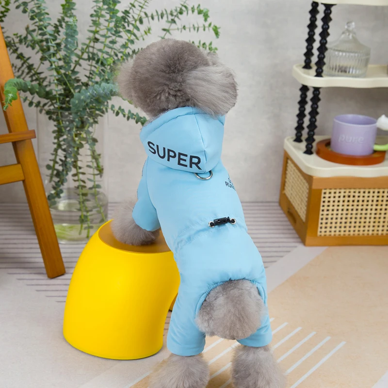 Winter Warm Dog Jumpsuit Waterproof Pet Clothes Jacket Schnauzer Chihuahua Overalls for Small Medium Dogs French Bulldog Onesies