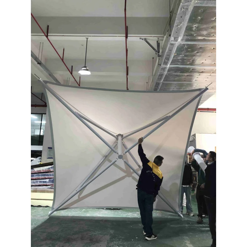 custom.Heavy Duty Quartet Square with Aluminum Frame and Polyester Sail Restaurant Membrane Structure and Commercia