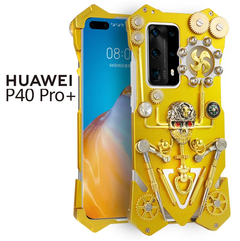 

New Zimon Luxury Original Powerful Shockproof Case For Huawei P40 Pro Aviation Armor Aluminum Metal Cover For P40 Pro