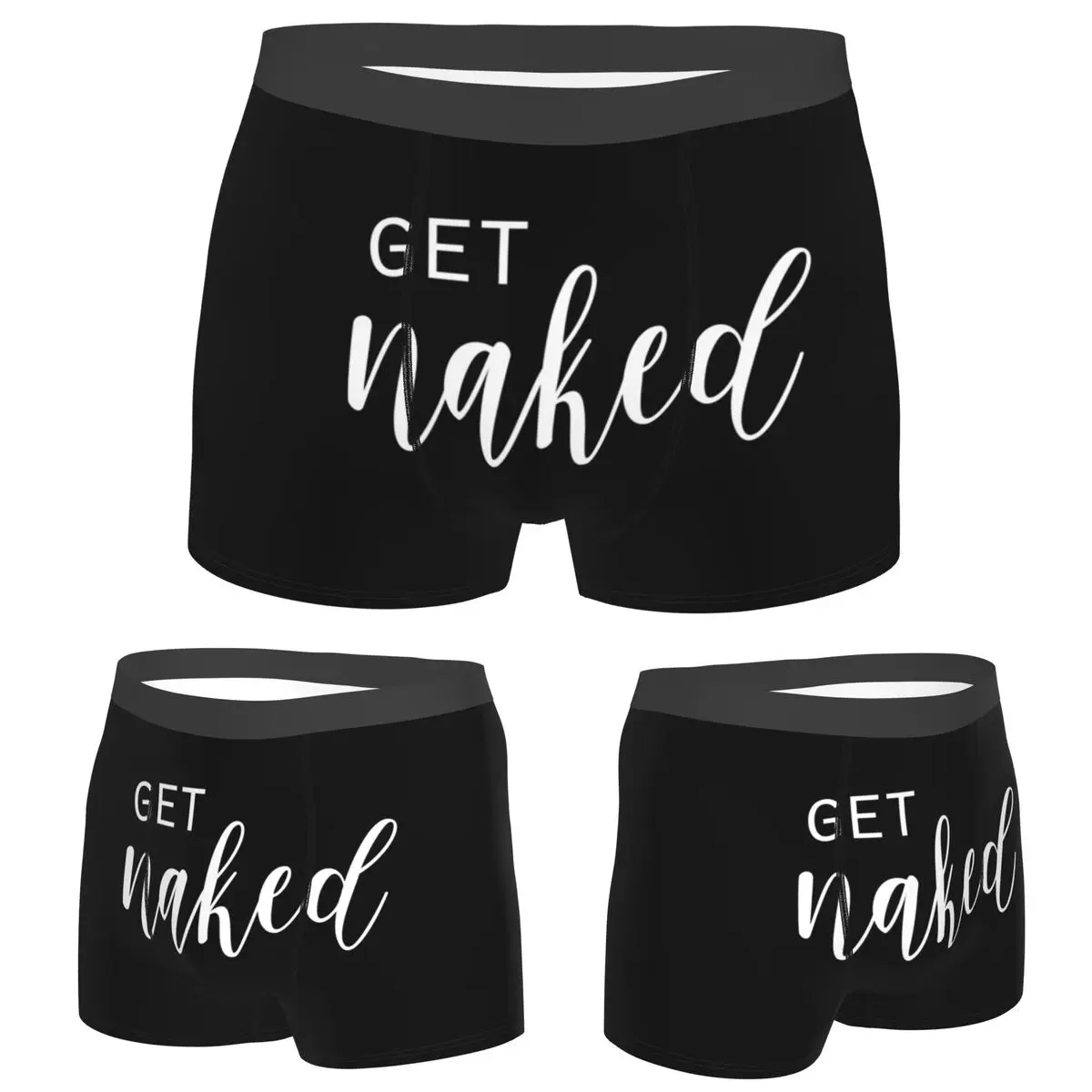 

Boxer Underpants Shorts Get Naked Panties Men's Breathable Underwear for Homme Man Boyfriend Gifts