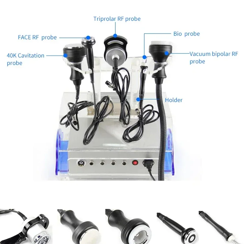 2024 Portable Multifunction RF Slimming Machine Multipolar Cavitation Biopolar RF Fat Removal Machine