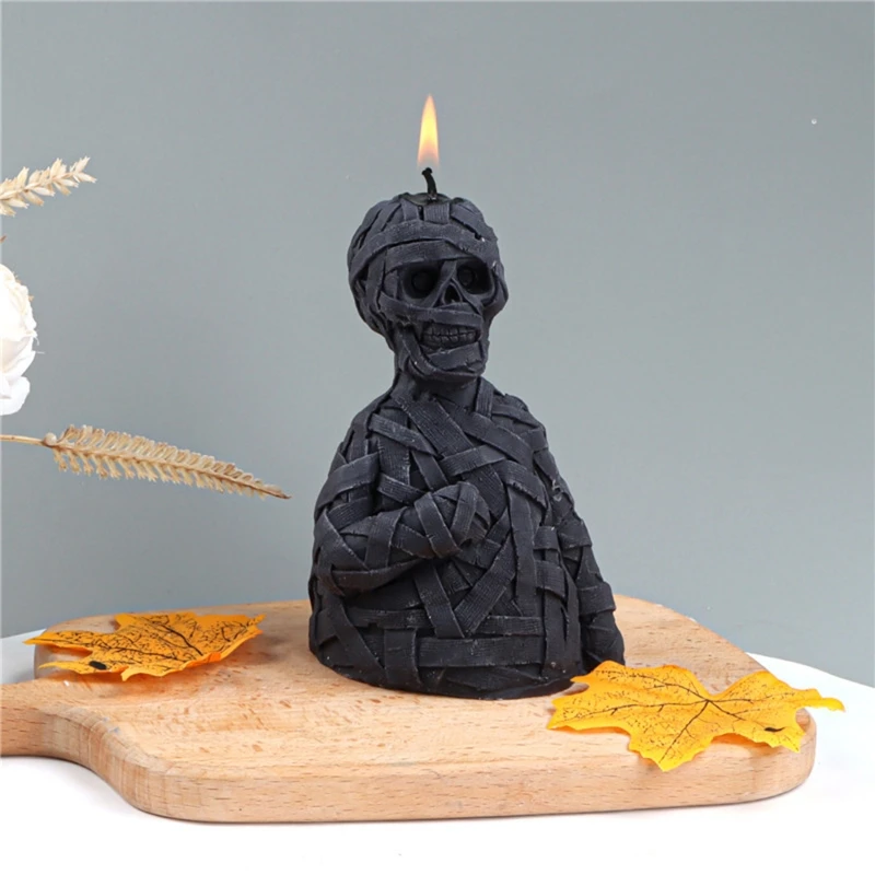 3D Bandage Skull for Head Silicone Mold Plaster Handmade Mould Drop shipping