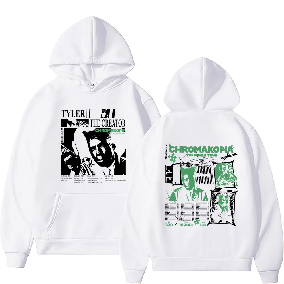 

Tyler The Creator Chromakopia The World Tour Double Sided Print Hoodie Men Women Fashion Hip Hop Pullover Unisex Rap Streetwear