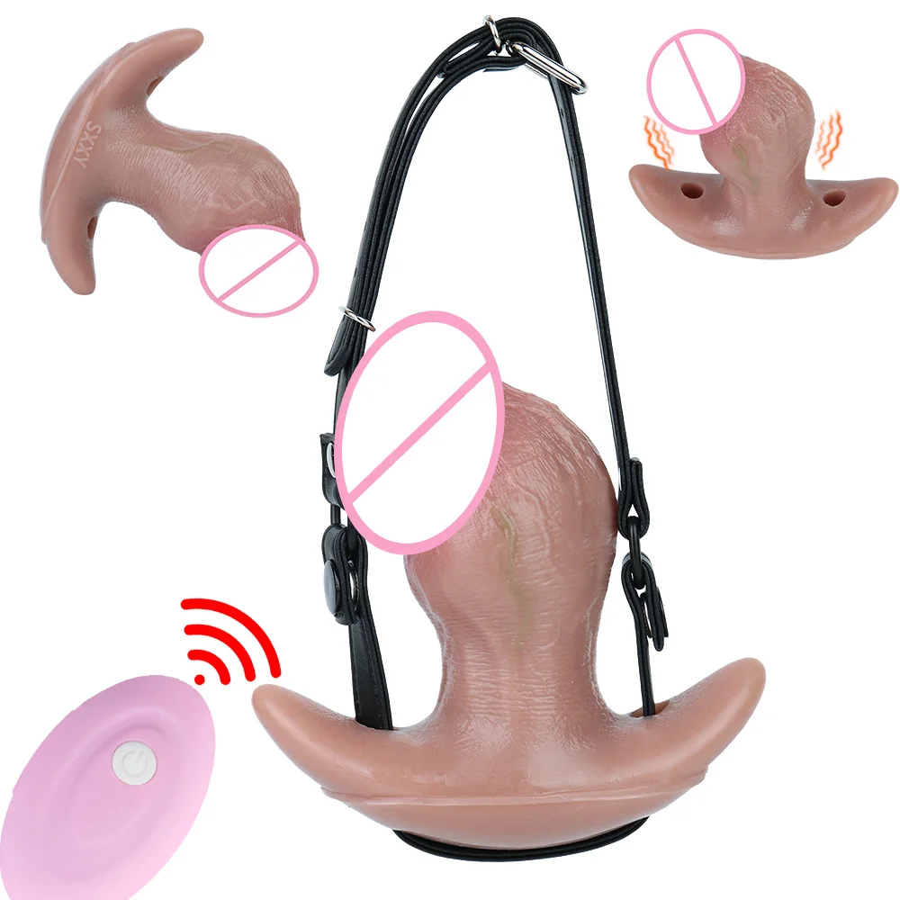 SXXY Simulated Vibrating Anal Plug Multi-speed Vibe Mouth Gag Harness Strap On Toy Adult Male Female Couple Private Sex Toy 18+ - view 4
