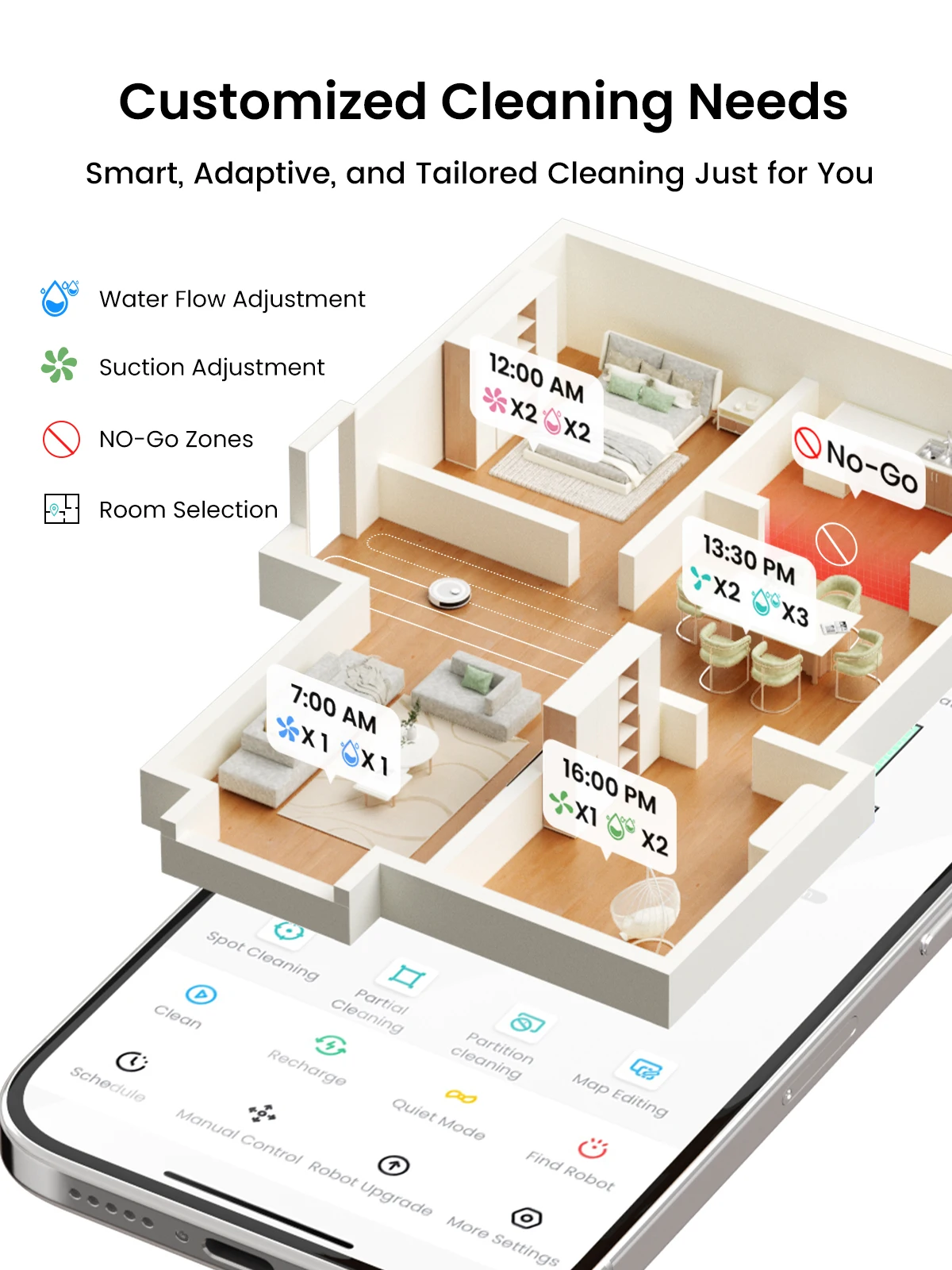 Robot Vacuum Cleaner Lefant M2 Pro dengan Fungsi Mengepel, Pengosongan Otomatis, 6000Pa, Navigasi Laser DTOF, Penghindaran Rintangan PSD, Kontrol Wi-fi/Alexa
