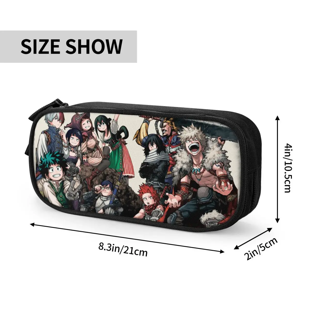 Imagem -06 - Hero Academia Pencil Cases Fun Pen Holder Bolsa para Estudante Grande Capacidade Presentes de Escritório my