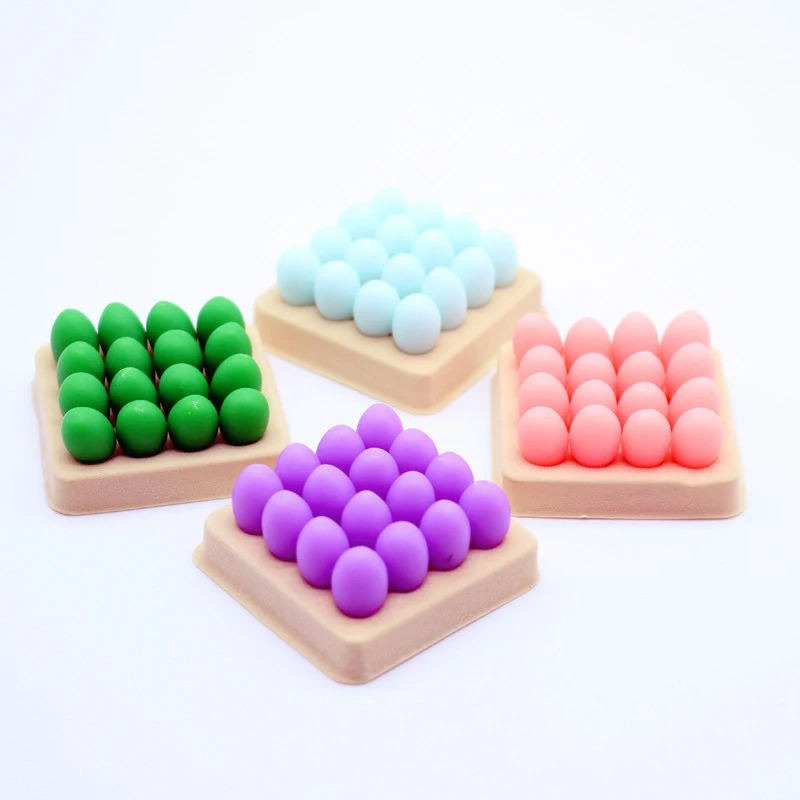 

Dollhouse Egg Tray Accessories Colored Egg Miniature Food Game Toys Halloween Christmas Scene Decoration Gifts For Children