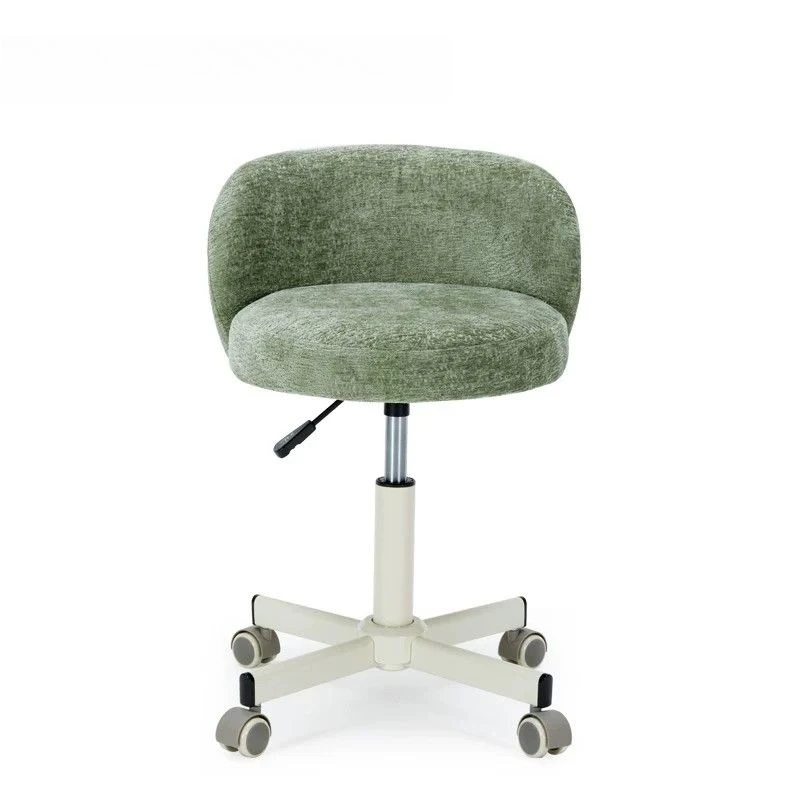 Vanity Stool for Bedroom Makeup Desk, Adjustable Height Backrest Chair for Home, Swivel Beauty Seat for Nail Salon Mesh Stool