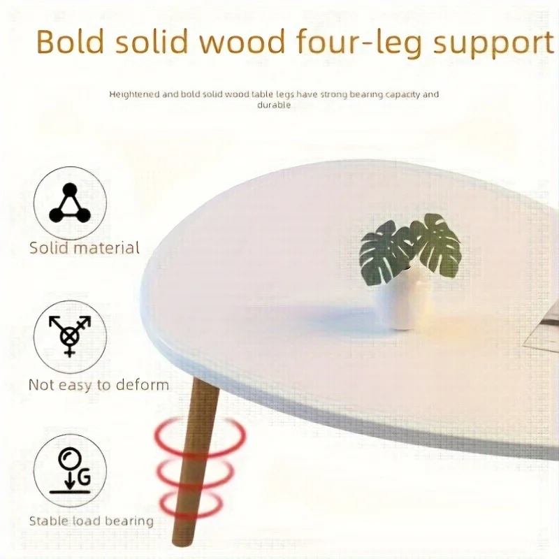 1pc Modern Creative Small Living Room Table, with hardwood fabrication panel,suitable for home and study use image 5