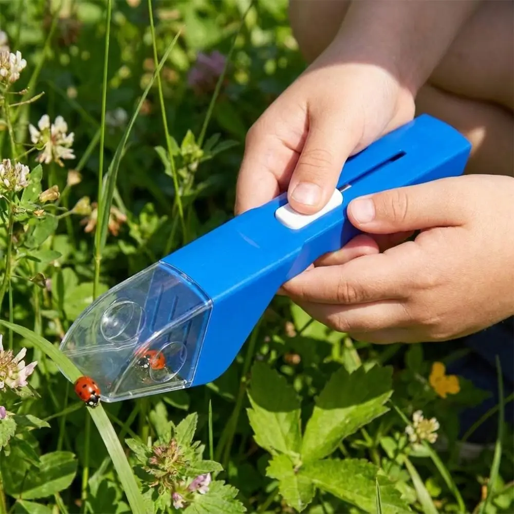 Transparent Handheld Insect Catcher Contactless Push Type Insect Observation Tool Magnifying Glass Comfortable Grip Bug Catcher