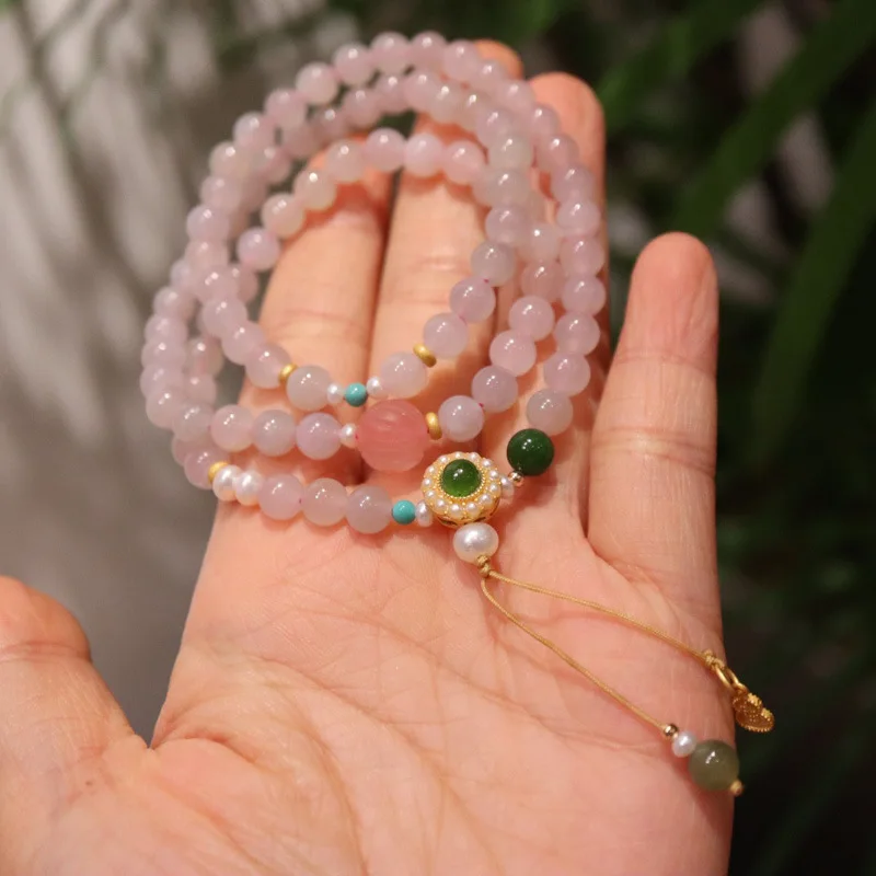 

Новый 6 мм три круга кореня лотоса порошок Hetian с жемчугом и яшмой национальный тренд нефритовый браслет «сделай сам» для женщин