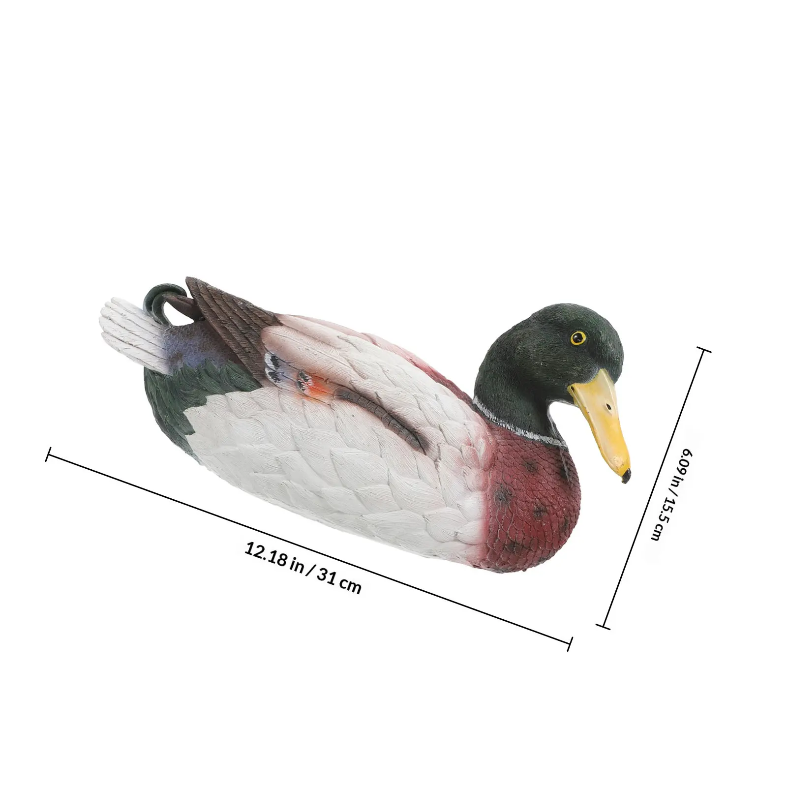 Realistic Floating Resin Duck Statue Garden Pond Decor Outdoor Lawn Ornament Water Feature Decoration Garden Small Animal Statue view 5