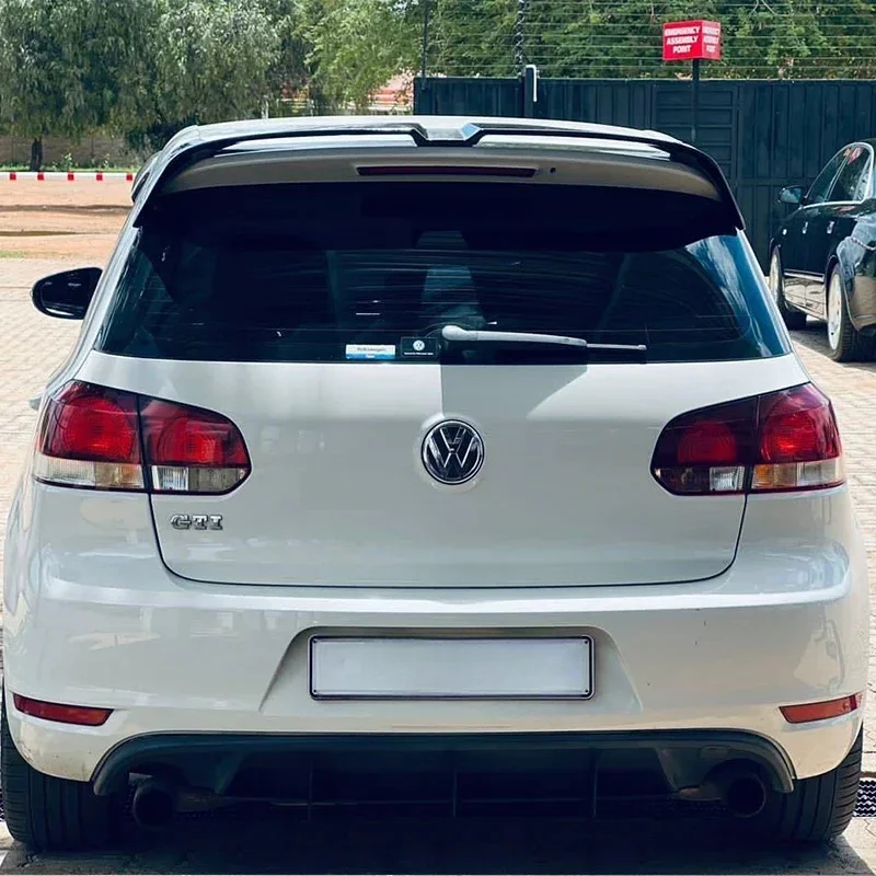 For VW Golf Mk6 GTI R R20 TSI TDI 2009-2013 Oettinger Style Rear Trunk Roof Spoiler Splitter Spoiler Wing Body Kits Car Tuning