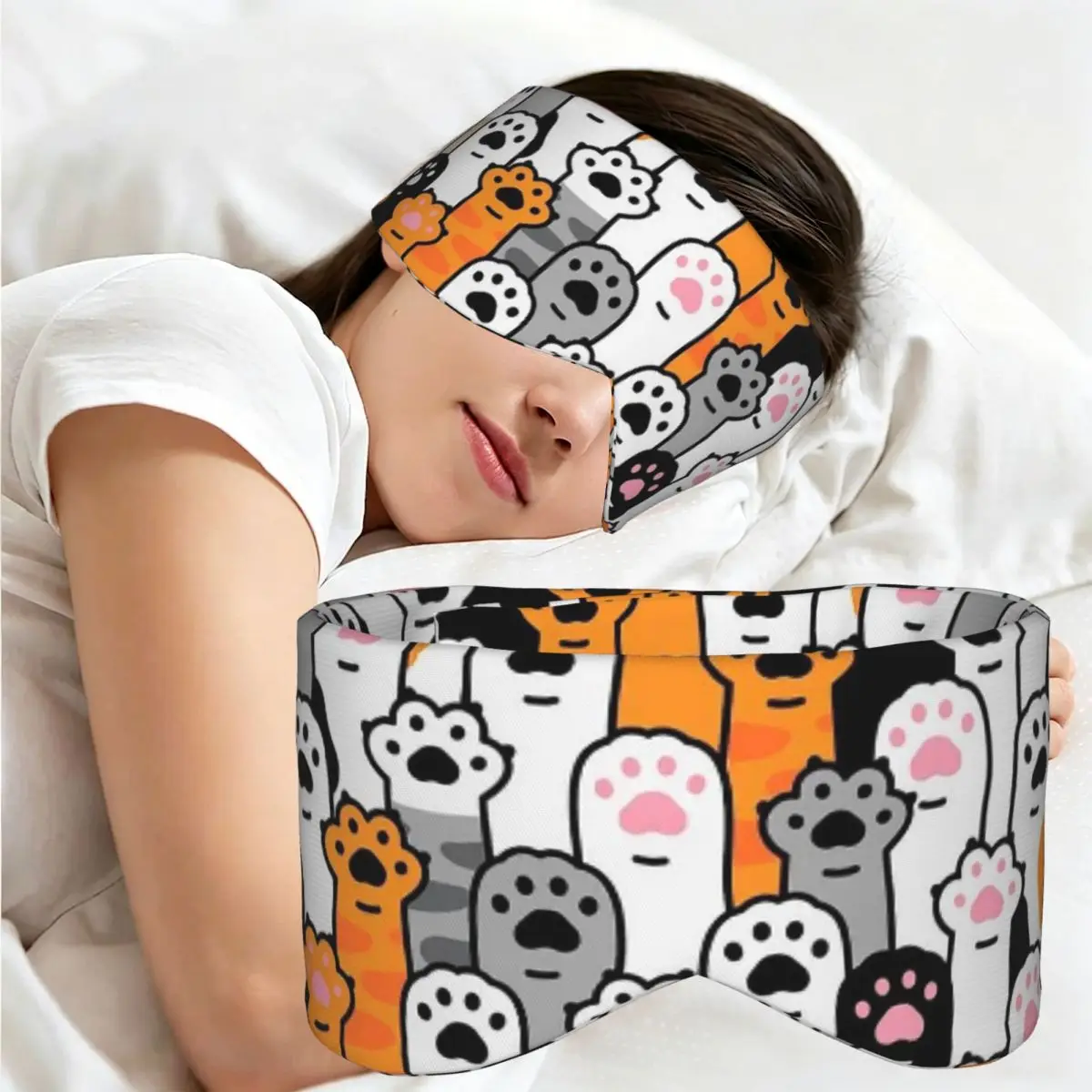 Cat sleep eye mask Light Blocking Portable Eye Cover for Girls Boys Office Nap Party Gift Eyeshade eyepatch