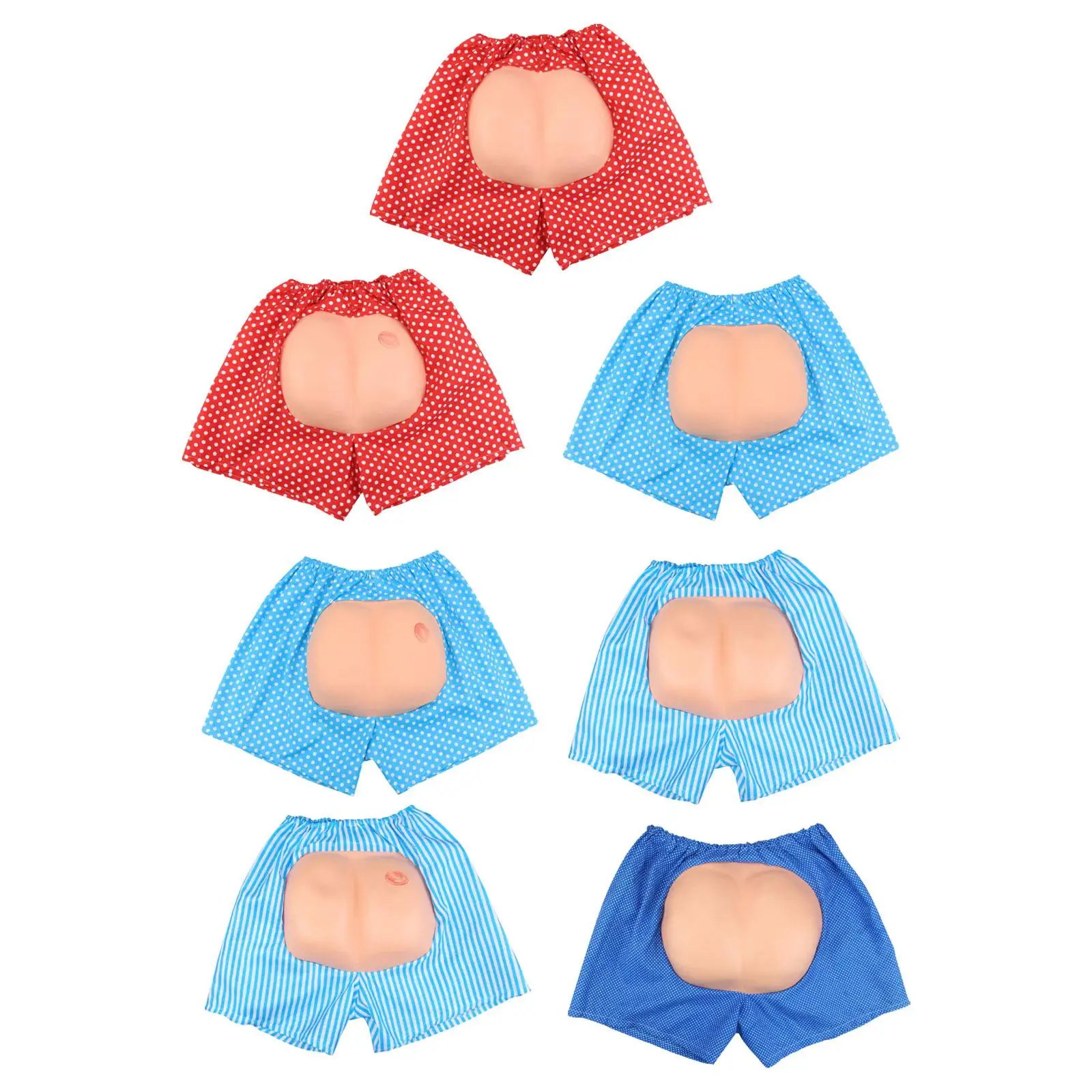 Día de los Inocentes divertidos pantalones cortos de trasero falso accesorios de broma elásticos disfraces para fiestas en la playa decoración de Carnaval de Halloween