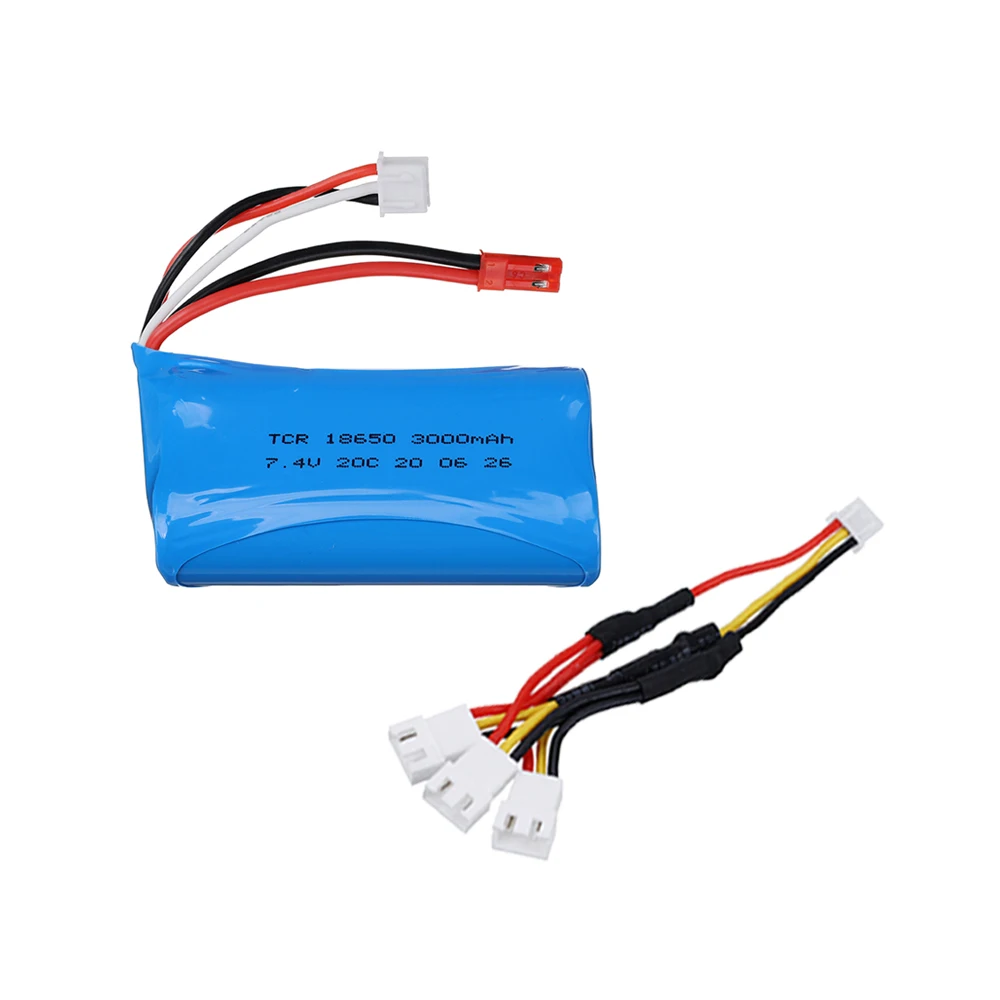 2 S 7,4 V batería RC juguetes helicóptero camión barco piezas 3000mah 7,4 V baterías para SYMA F1 BR6802 UD1601 UD1602 SG1603 SG1604 RC Car