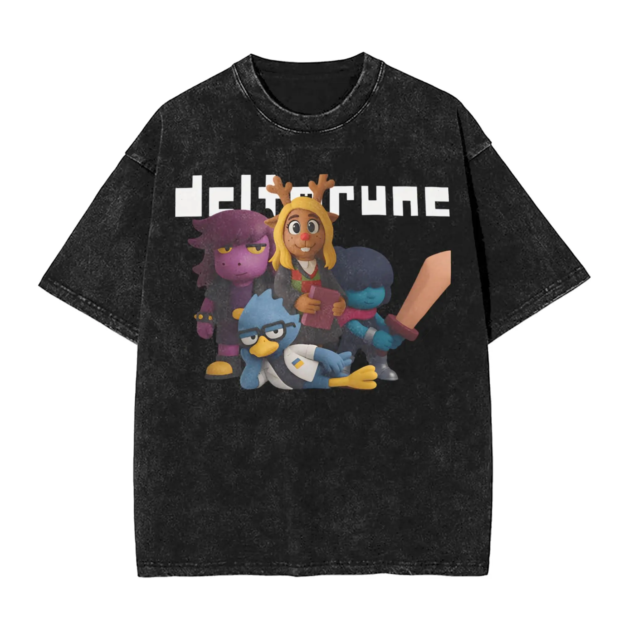 

Негабаритная стираная футболка Mr Ant Tenna Deltarune Game, хлопковые футболки, футболка для отдыха для мужчин, летние топы с забавным дизайном Y2K