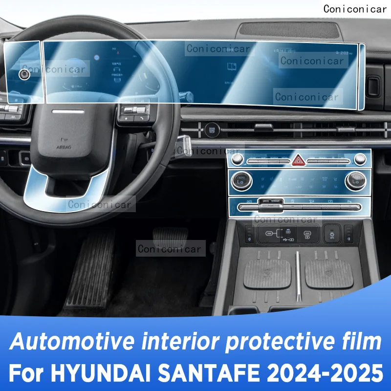 

For HYUNDAI SANTAFE 2025 Panel Navigation Automotive Interior TPU Protective Film Anti-Scratch Sticker Accessories