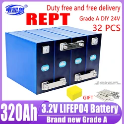 32PCS EVE 320Ah 3.2V 304Ah 105Ah LF280K 310Ah 280Ah LiFePO4 Battery Brand new Grade A DIY 12V 24V 48V Solar RV EV Camping No Tax