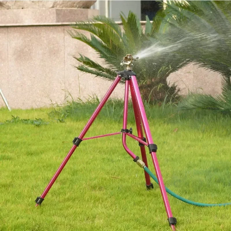 Long range easy garden splash watering tripod stand adjustable arroseur upright sprinkler for farm