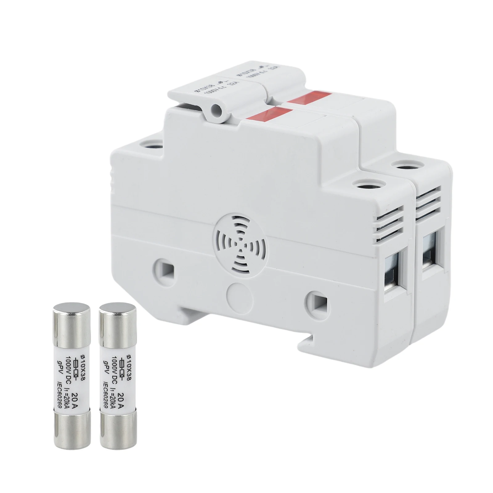 For Solar Energy Systems 83*74*35mm PV Fuse Holder Circuit Protection DIN Rail Mount Modular Cutouts For Flexibility