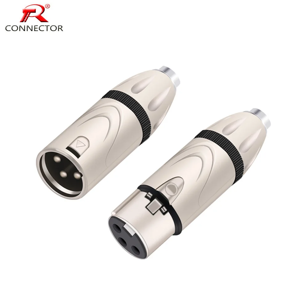 1pc 3Pins Female RCA to XLR Male/Female Jack Plug Adapter Converter Audio Coupler Connector for Amplifier Microphone Mixer