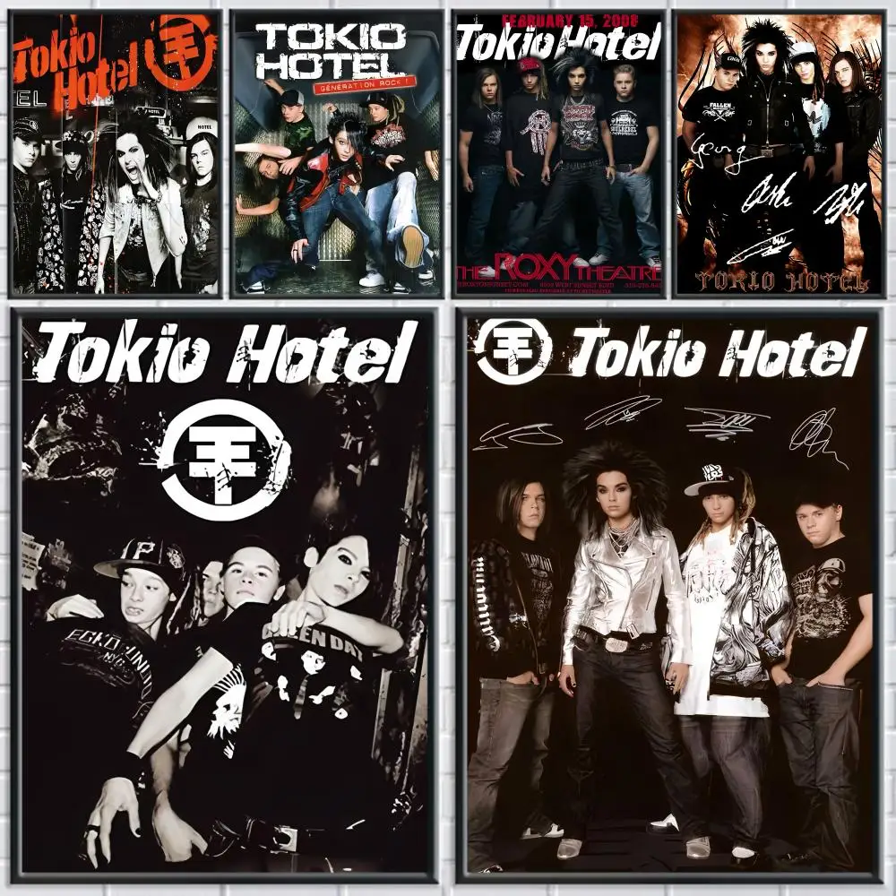 

Best Band T-Tokio Hotel Painting Calligraphy Canvas Posters Fancy Wallart for Living Room Painting Decoration Room Wall Decor