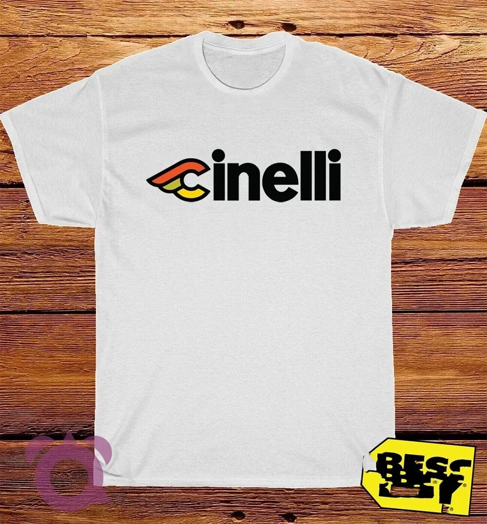 

2025 Summer New Cinelli Bikes Bicycles Logo Men's Funny T-shirt Printed Cotton Round Neck T-shirt for Men and Women