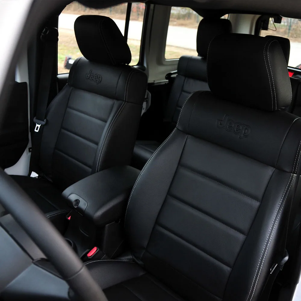 

Nappa Leather For Jeep Wrangler JK 2 Doors 2011 2012 Custom Car Seat Covers Set Interior Protector Accessories