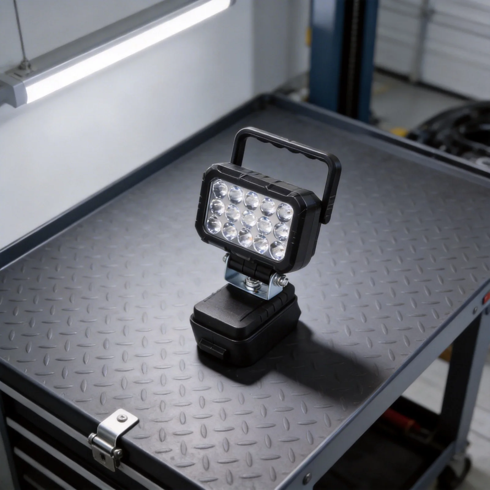 Jobsites Lighting Solution Handheld Spotlight 15 LED Floodlight Compact Portable Design Battery Removal Advised