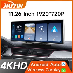 JIUYIN-Universal Multimedia Car Radio, CarPlay, Navegação, Sem Fio, Apple, Android, Automático, Espelho, Leitor de música, 11.26 Polegada, 4K, HD, DVR