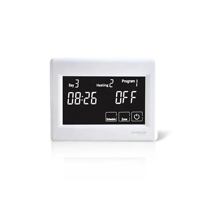 Multi-zone touch screen digital 220VAC thermostat for floor heating