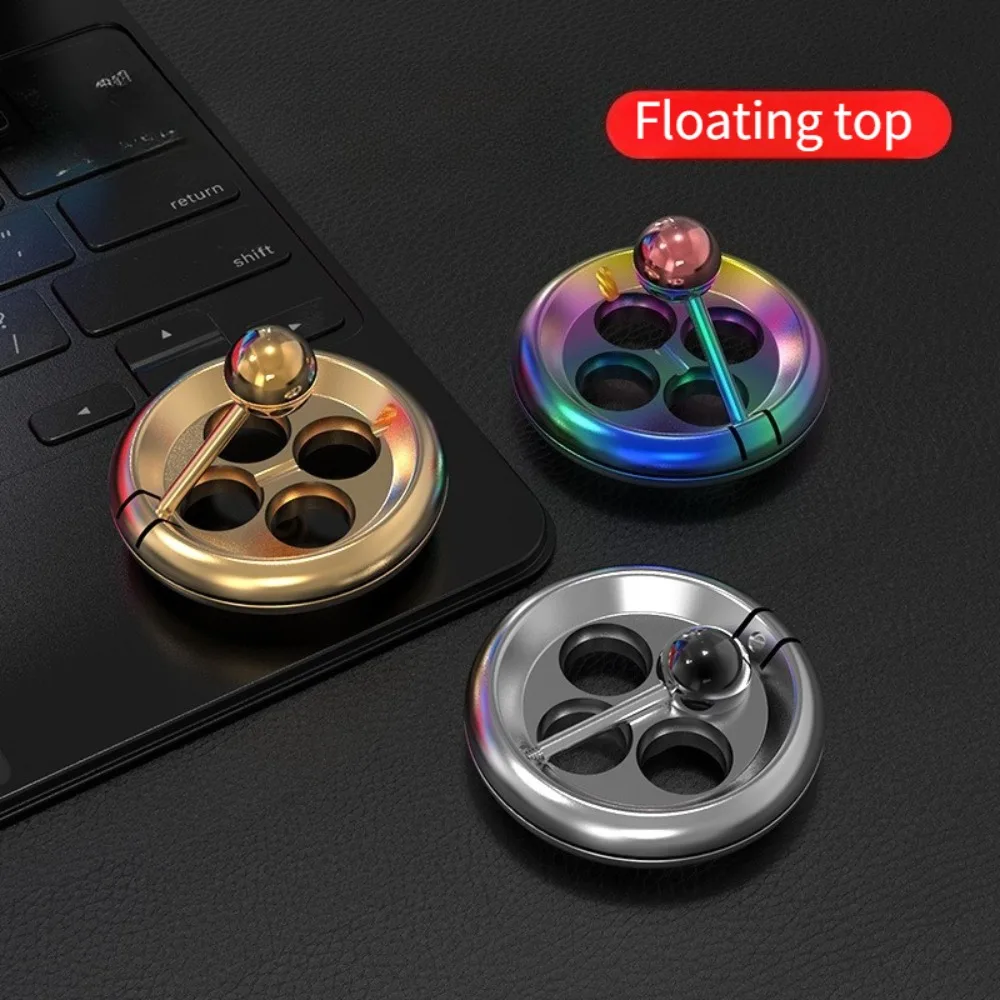 Fidget Spinner Metal Decompression Toy Four-hole Floating Double-sided Rotating Internet Celebrity Decompression Desktop Toy