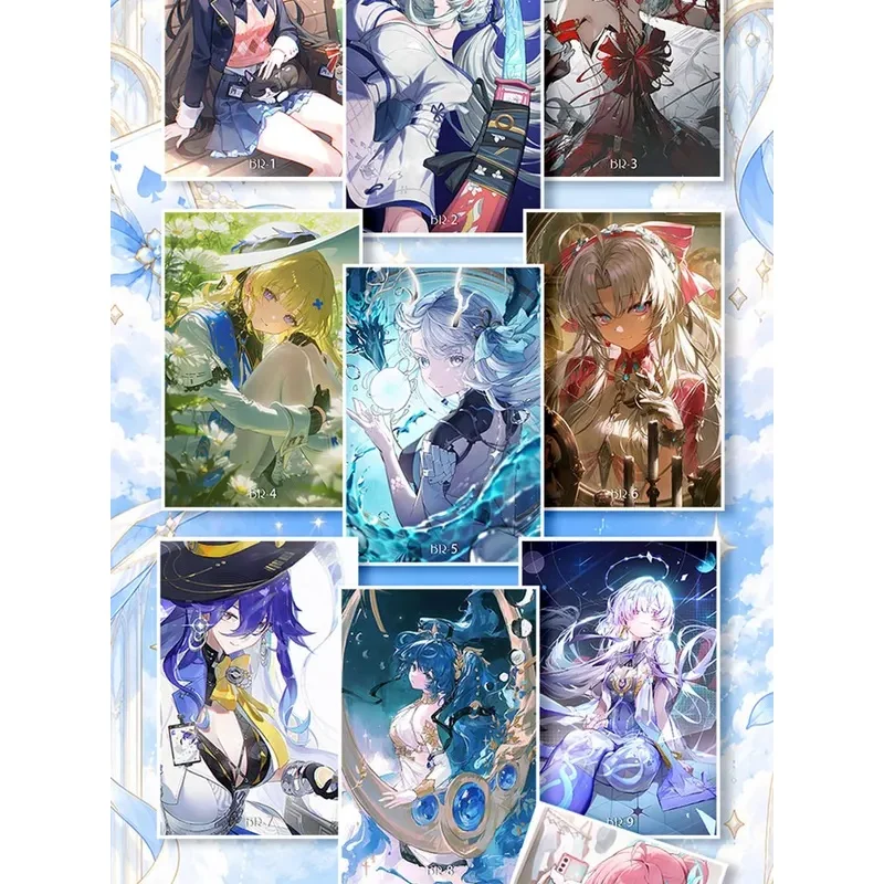 White Night Culture Wuthering Waves A6 Boards The Shorekeeper Collectible Trading Cards Trendy Hobby Birthday Party Gifts