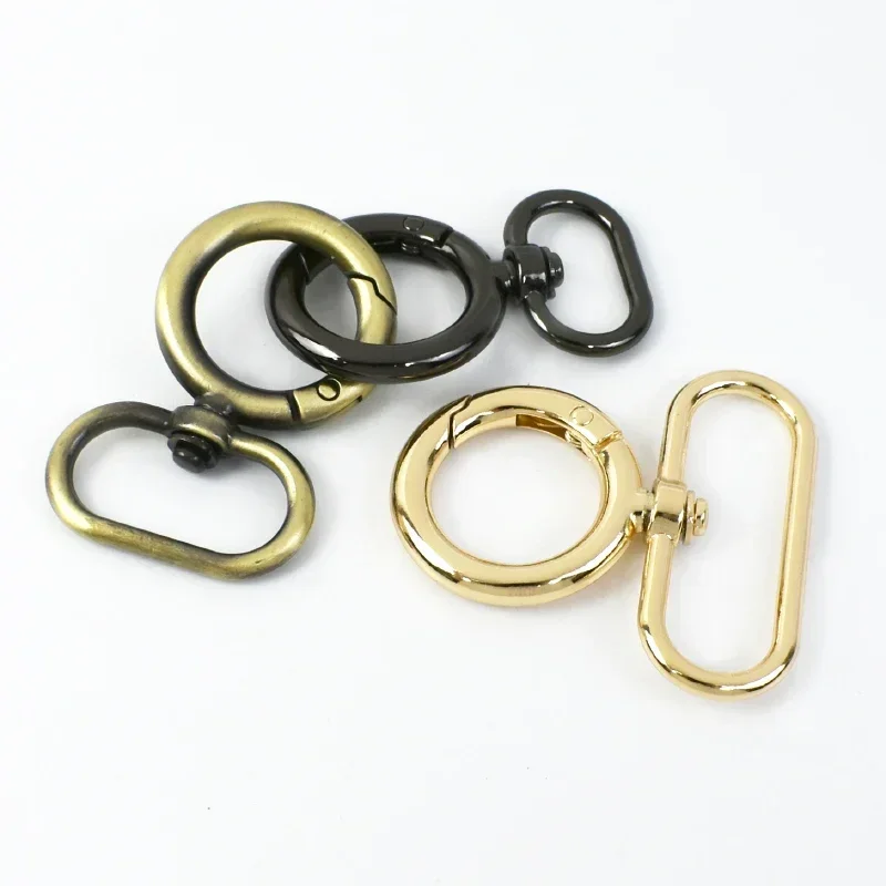 5/10/20Pcs 19/25/32/38mm Carabiner Metal Buckles Spring Snap Ring Keyring Hook Dog Collar Lobster Clamp Handbag Clasp Accesories