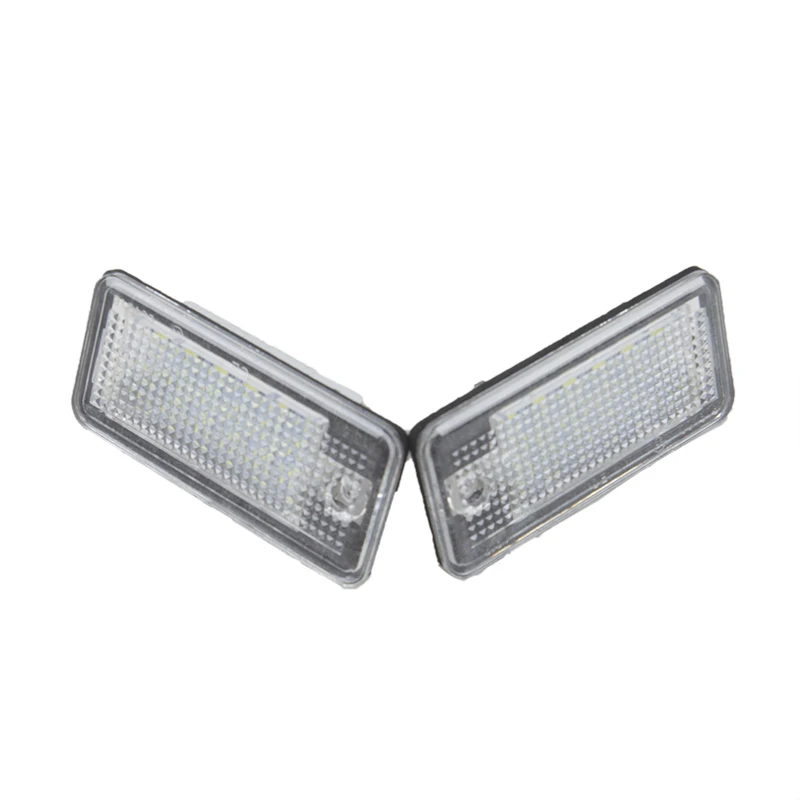 Lumière de plaque d'immatriculation de voiture à 18 LED, lumière blanche, pour Audi A3 A4 A6 A8 B6 B7 C6 D3 Q7 S3 S4, 1 paire