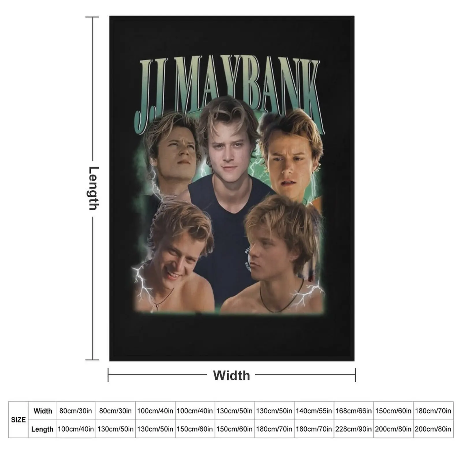 Retro JJ Maybank Vintage Bootleg 90s Style Throw Blanket Luxury Brand christmas decoration Warm Loose warm for winter Blankets