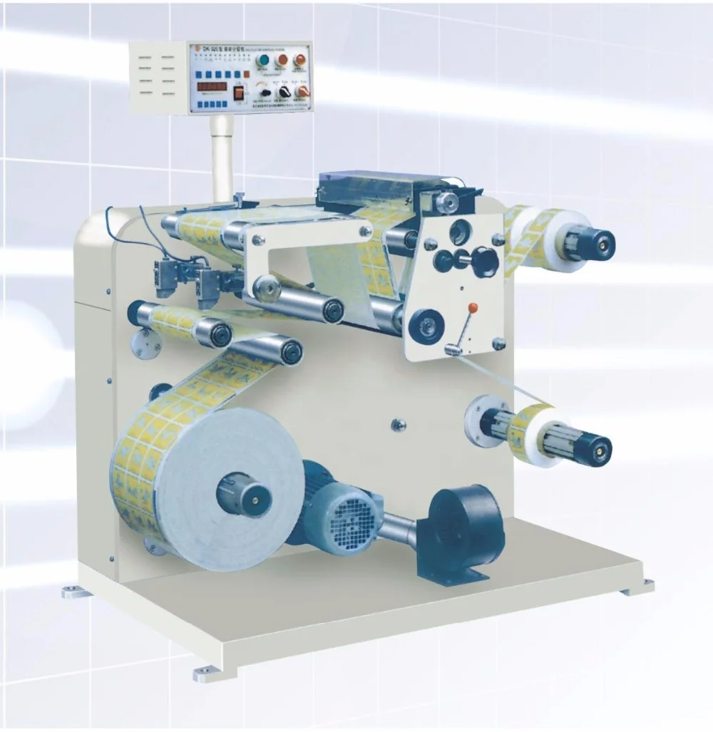Enrollador de corte Mini rebobinador cortador para rollos de etiquetas 100 m/min Capacidad de producción 80 m/min 0,15 mm 1.5kw 330 mm 500 mm 18 mm