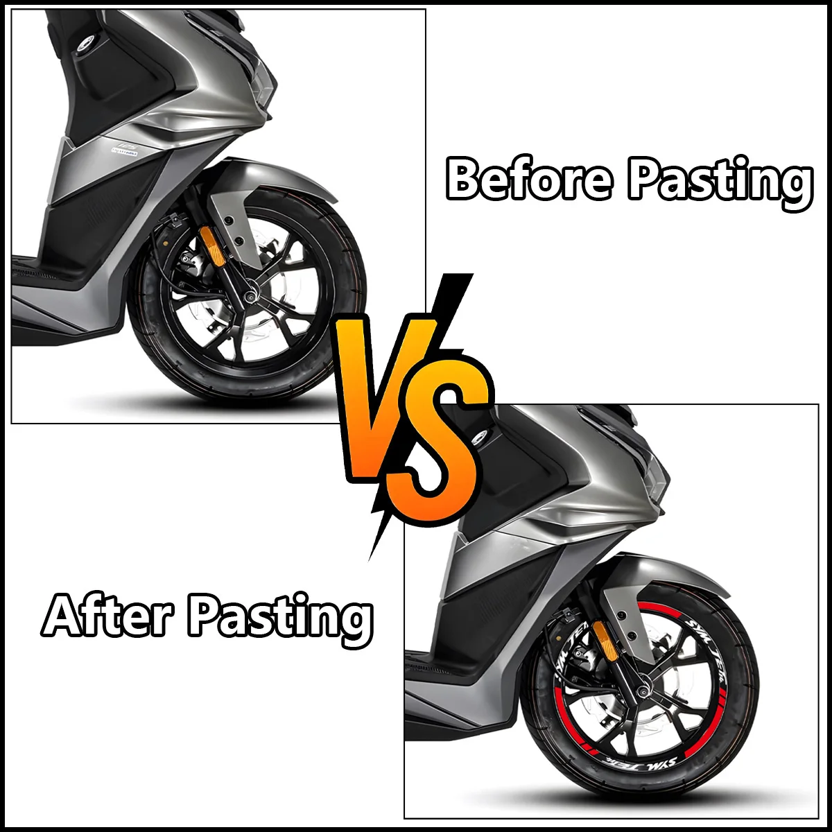 For SYM JET 14 125 JET14 Motorcycle Wheel Hub Accessories Stickers Rim Inner Strips Vinyl Reflective Decals Decor Scooter
