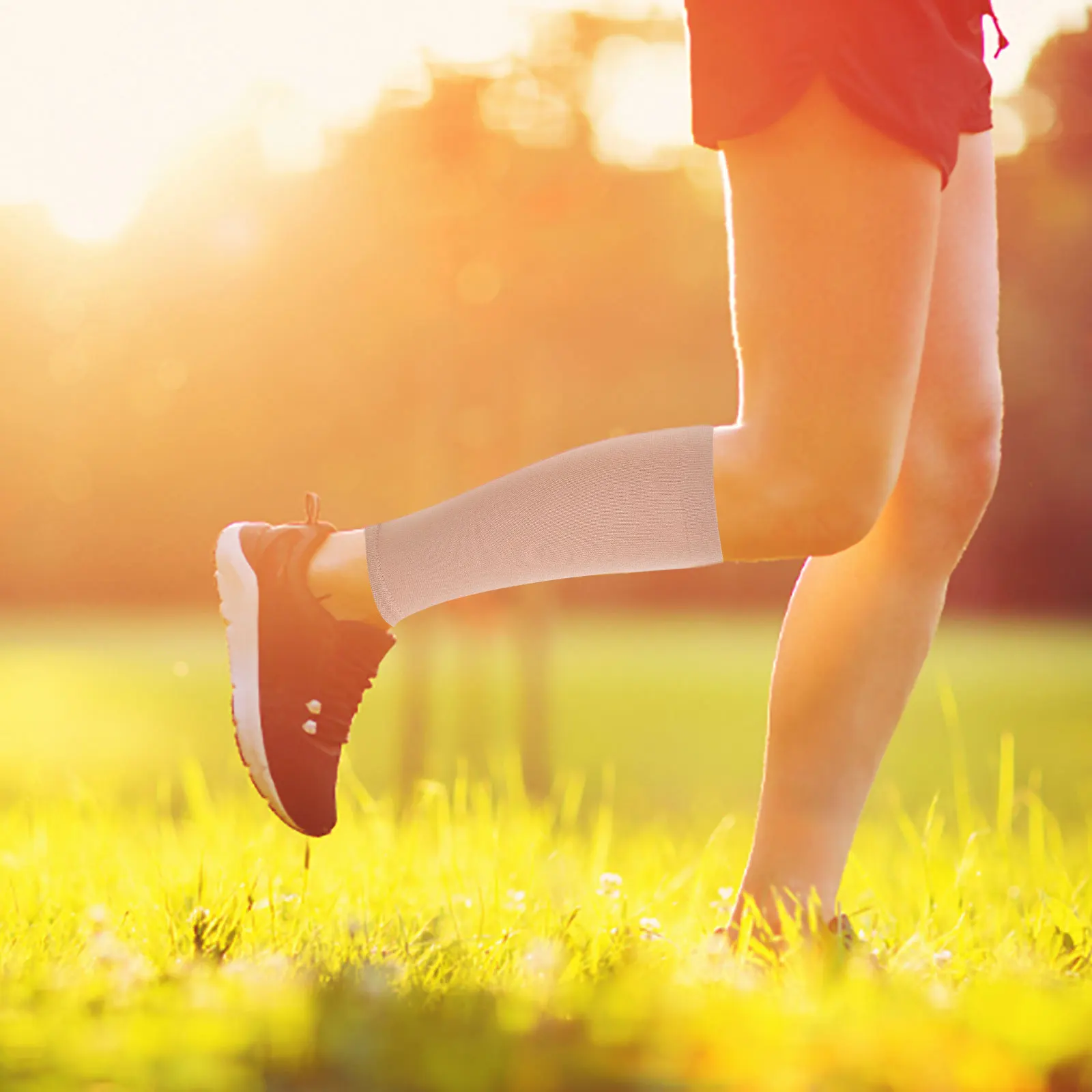 

1Pair Comfortable Calf Compression Socks Nylon Thin Stocking for Standing Long Hours Sports Running Recovery Fatigue Relief